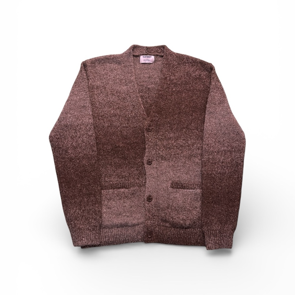 Old Navy Men's Maroon Cardigan Sweater